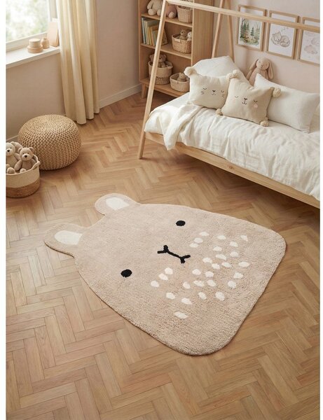 Covor pentru copii bej lavabil/țesut manual din bumbac 120x152 cm Snuggle Pucki – Hanse Home