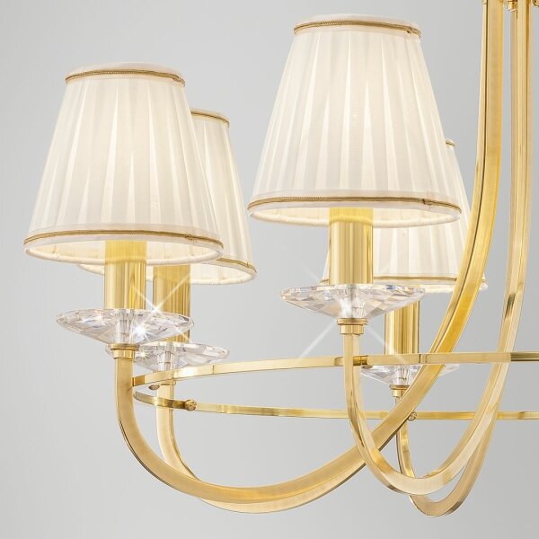 Kolarz 330.88.8C - Candelabru cristal IMPERIAL 8xE14/60W/230V auriu