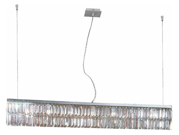 Lustră de cristal pe cablu Kolarz 314.87.5 PRISMA 7xG9/25W/230V crom lucios