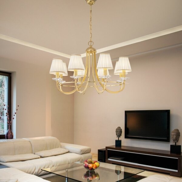 Kolarz 330.88.8C - Candelabru cristal IMPERIAL 8xE14/60W/230V auriu