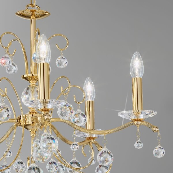 Kolarz 3234.85.3.KoT- Candelabru cristal CARMEN 5xE14/60W/230V aur 24K