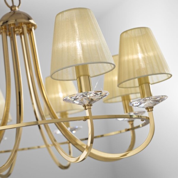 Kolarz 330.88.8C - Candelabru cristal IMPERIAL 8xE14/60W/230V auriu