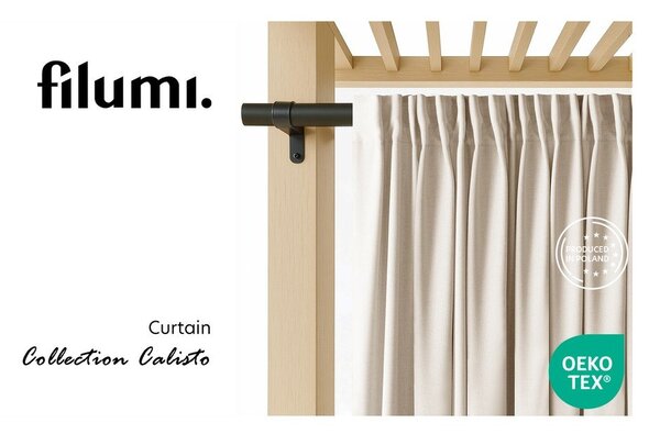 Draperie crem dimout (semi-opacă)/pentru exterior 155x250 cm Calisto – Filumi