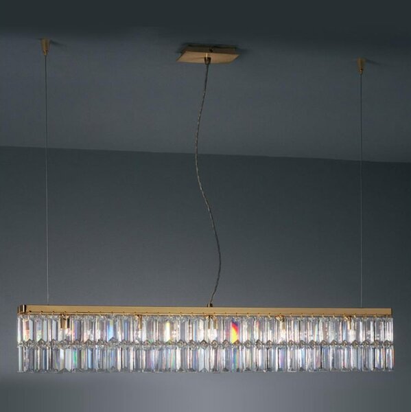Kolarz 314.87.3 - Candelabru cristal PRISMA 7xG9/25W/230V aur 24K