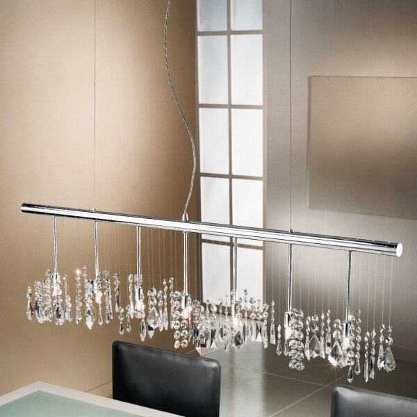 Lustră de cristal pe cablu Kolarz 104.87.5 STRETTA 7xG9/40W/230V crom lucios