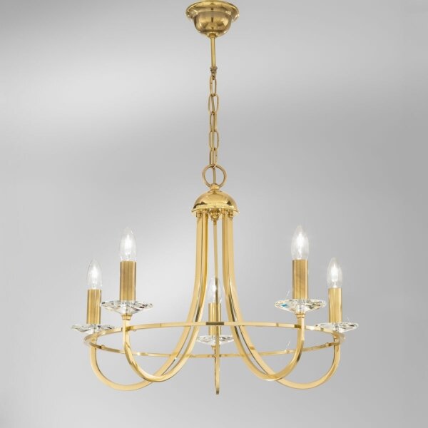Kolarz 330.85.8C - Candelabru cristal IMPERIAL 5xE14/60W/230V auriu