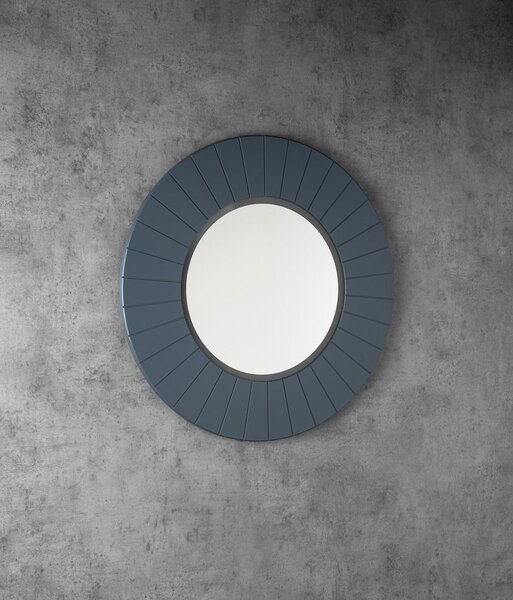 Sapho Sapho, oglindă rotundă LUMIRO STRIP cu iluminare LED în ramă, diametru 75cm, sienna, LR750-4242S