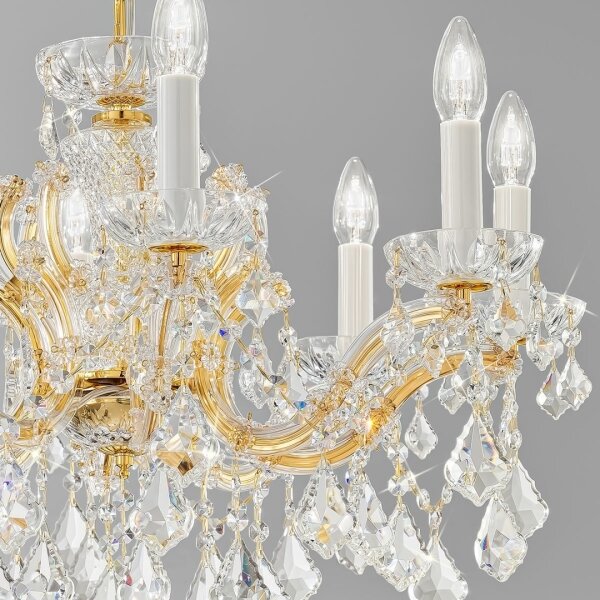 Kolarz 3149.88.3.KoT - Candelabru MARIA LOUISE 8xE14/40W/230V aur 24K