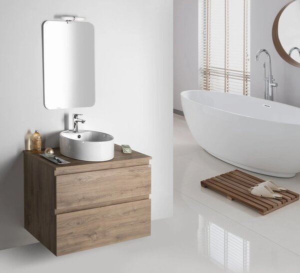 Aqualine Aqualine, Dulap lavoar ALTAIR 61.5x60x37cm, stejar Emporio, AI368