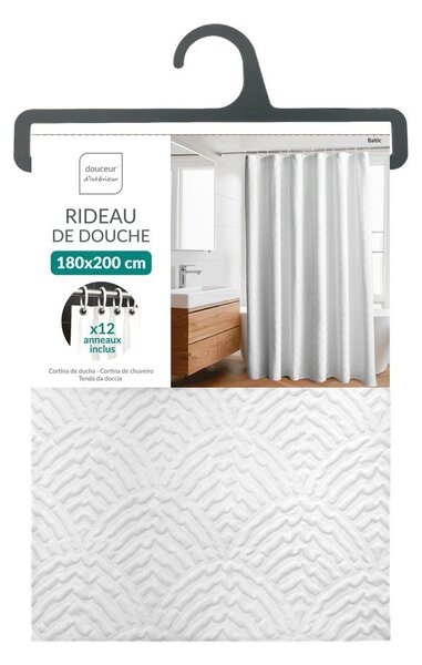 Draperie albă din microfibră 180x200 cm Baltic – douceur d'intérieur