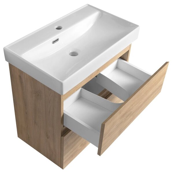 Aqualine Aqualine, Dulap lavoar ALTAIR 61.5x60x37cm, stejar Emporio, AI368