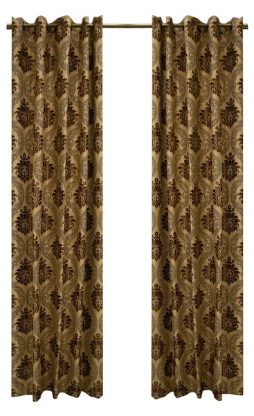 Set draperii Velaria baroc wenge cu capse, 2x150x250 cm