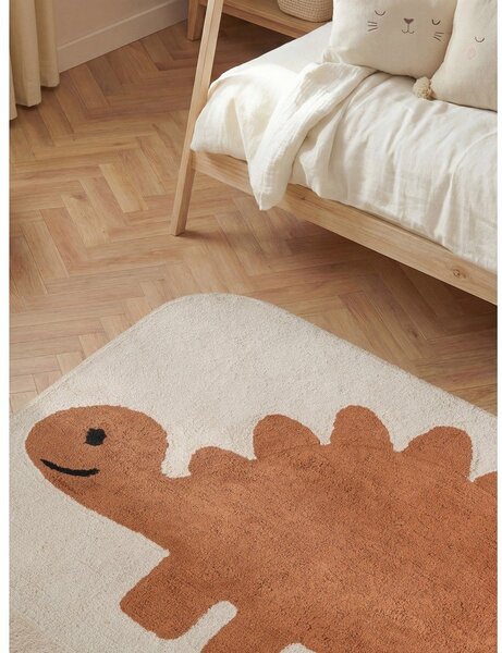 Covor pentru copii portocaliu/crem lavabil/țesut manual din bumbac 140x200 cm Snuggle Doro – Hanse Home