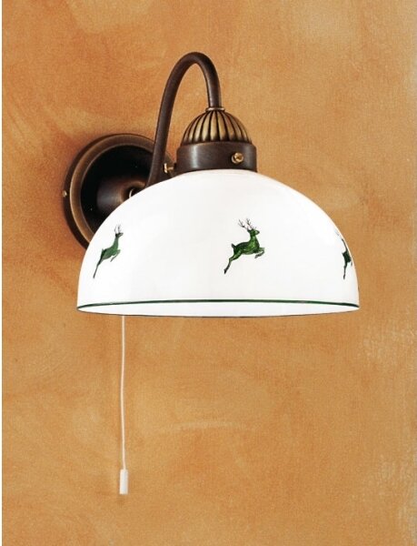 Lampă de perete Kolarz 731.61.100 NONNA 1xE27/75W/230V maro/verde