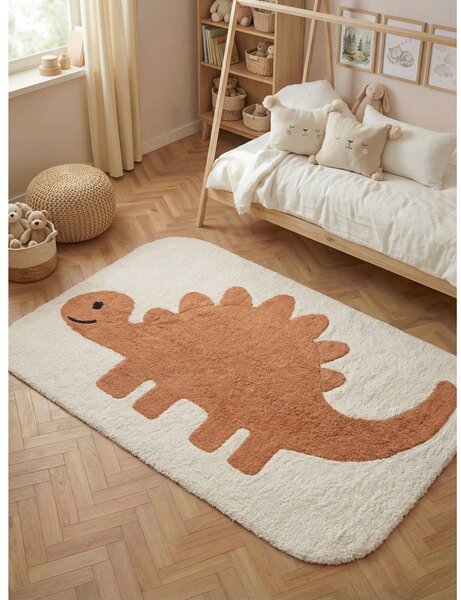 Covor pentru copii portocaliu/crem lavabil/țesut manual din bumbac 140x200 cm Snuggle Doro – Hanse Home