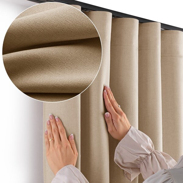 Draperie bej dimout (semi-opacă) 140x250 cm Calisto – Filumi
