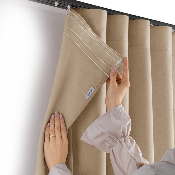 Draperie bej dimout (semi-opacă) 140x250 cm Calisto – Filumi