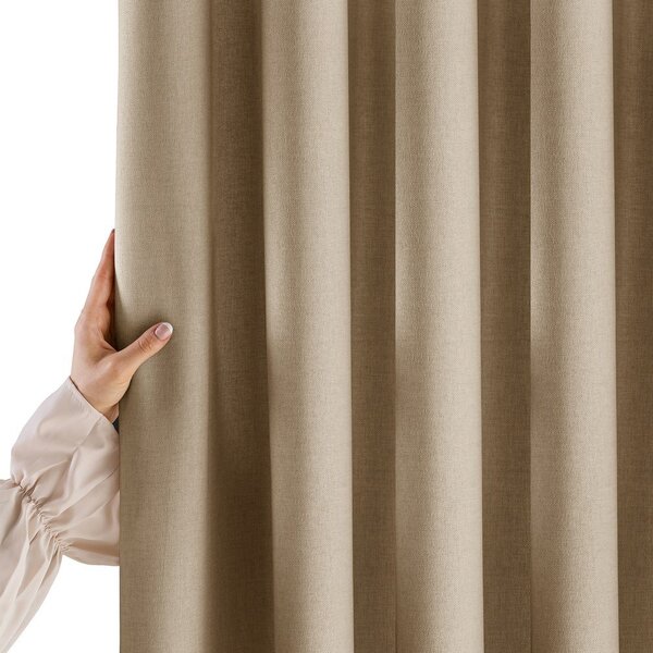 Draperie bej dimout (semi-opacă) 140x250 cm Calisto – Filumi