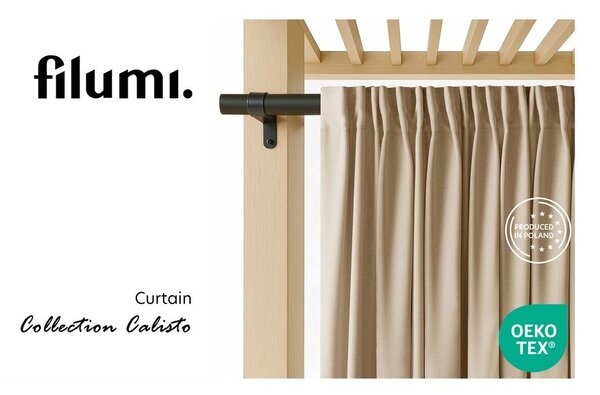 Draperie bej dimout (semi-opacă)/pentru exterior 155x250 cm Calisto – Filumi