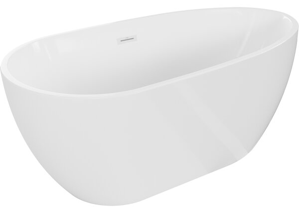 Mexen Eos, cadă de sine stătătoare 150 x 75 cm, alb, preaplin alb, 52471507500-20