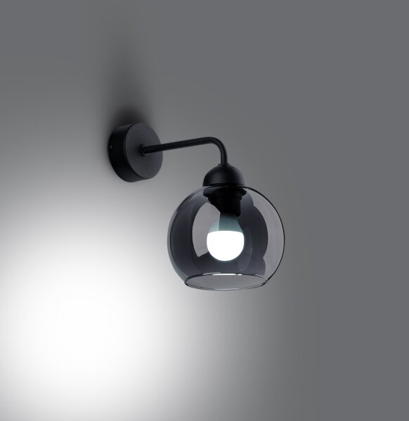 Lampă de perete ALINO 1xE27/60W/230V neagră Sollux SL.1139