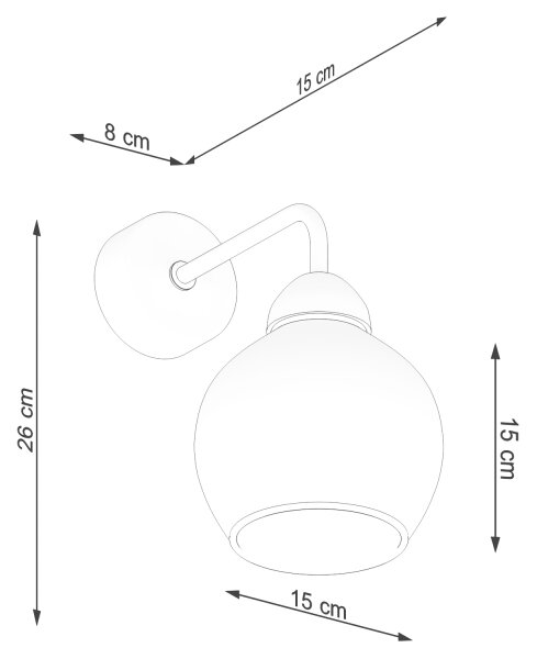 Lampă de perete ALINO 1xE27/60W/230V neagră Sollux SL.1139