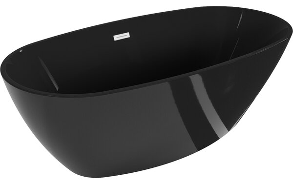 Mexen Eris, cadă de sine stătătoare 170 x 80 cm, negru, preaplin alb, 53441708070-20