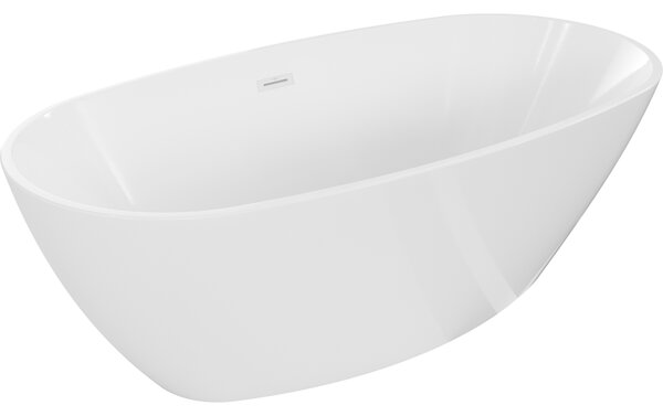 Mexen Eris, cadă de sine stătătoare 180 x 95 cm, alb, preaplin alb, 53441809500-20