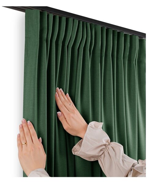 Draperie verde-închis dimout (semi-opacă) 140x250 cm Calisto – Filumi