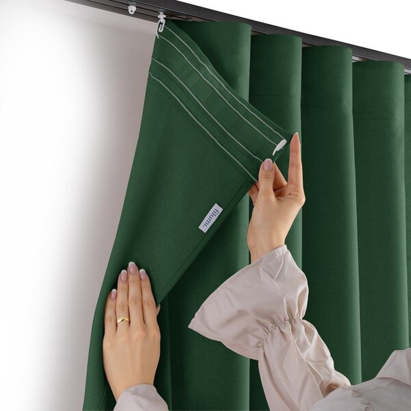 Draperie verde-închis dimout (semi-opacă) 140x250 cm Calisto – Filumi