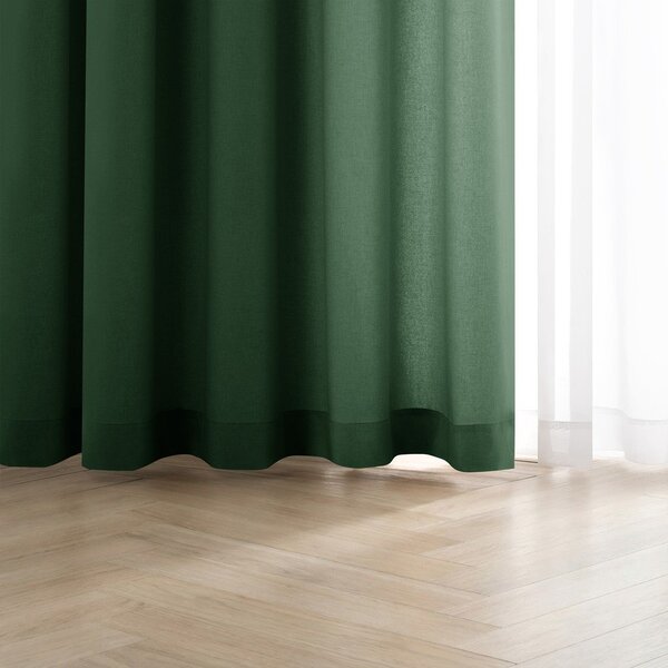 Draperie verde-închis dimout (semi-opacă) 200x250 cm Calisto – Filumi