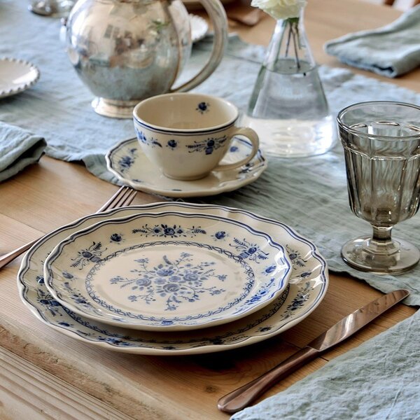 Ceașcă albastră/bej din gresie ceramică 260 ml Vila – Costa Nova