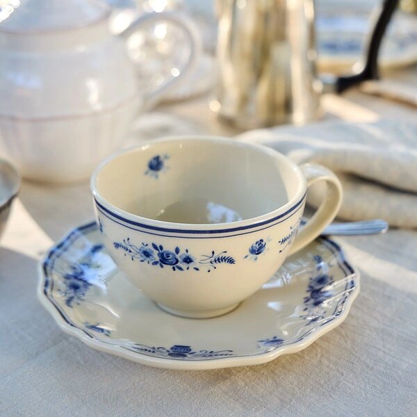 Ceașcă albastră/bej din gresie ceramică 260 ml Vila – Costa Nova