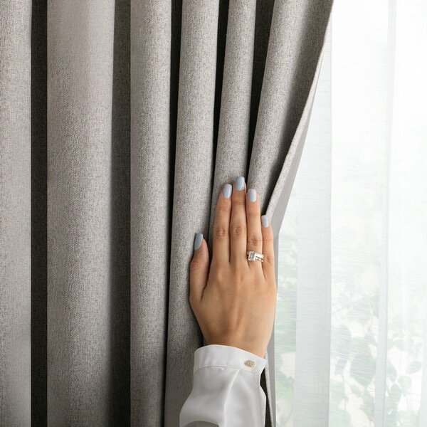 Draperie taupe blackout 140x250 cm Corita – Restilo