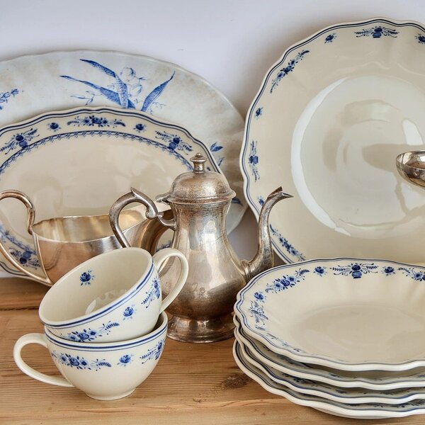 Ceașcă albastră/bej din gresie ceramică 260 ml Vila – Costa Nova
