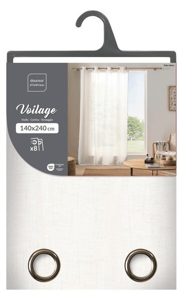 Draperie albă 140x240 cm Yoko – douceur d'intérieur