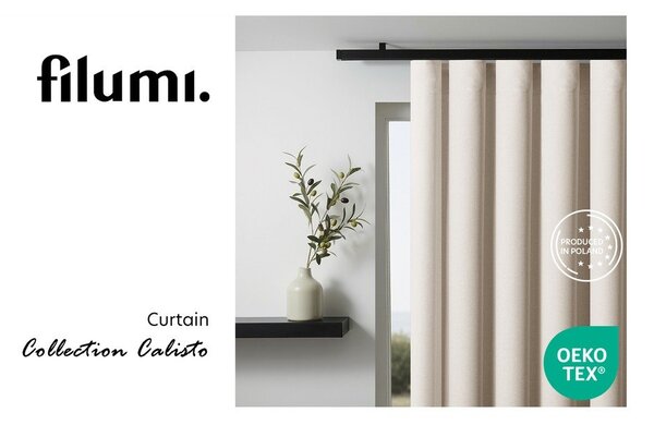 Draperie crem dimout (semi-opacă) 140x250 cm Calisto – Filumi