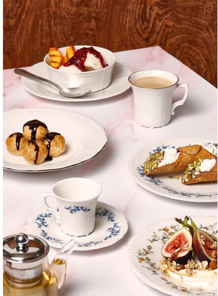 Ceașcă albă/albastră pentru espresso din porțelan 110 ml Retro – BonBistro