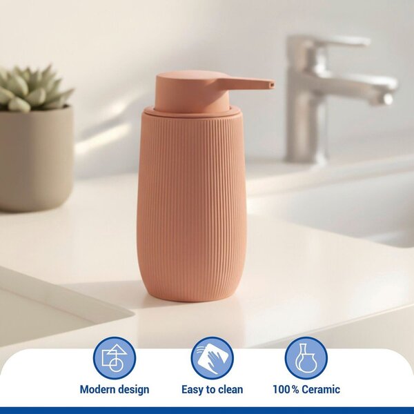 Dozator de săpun lichid maro din plastic 400 ml Fablo – Wenko
