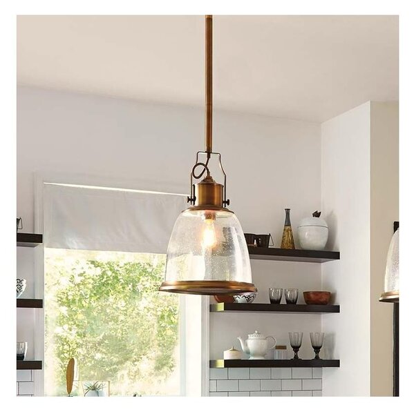 Lustră pe tijă Feiss FE-HOBSON-P-M-AB HOBSON 1xE27/60W/230V bronz