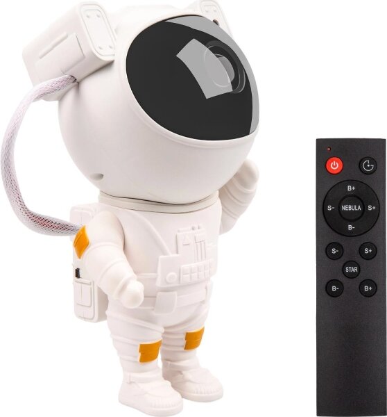 Retlux - Proiector LED pentru copii, 230 V, astronaut, 23,3 cm, cu telecomandă