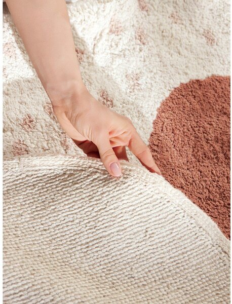 Covor pentru copii maro/crem lavabil/țesut manual din bumbac 95x120 cm Snuggle Emmi – Hanse Home
