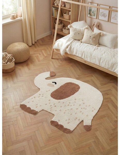 Covor pentru copii maro/crem lavabil/țesut manual din bumbac 95x120 cm Snuggle Emmi – Hanse Home