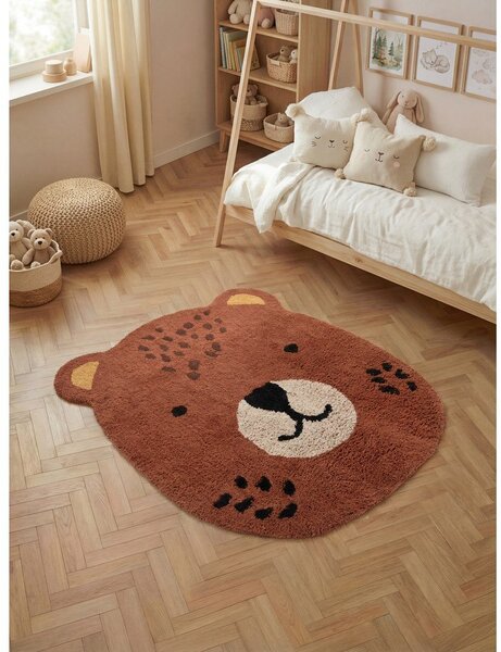 Covor pentru copii maro lavabil/țesut manual din bumbac 120x149 cm Snuggle Berry – Hanse Home