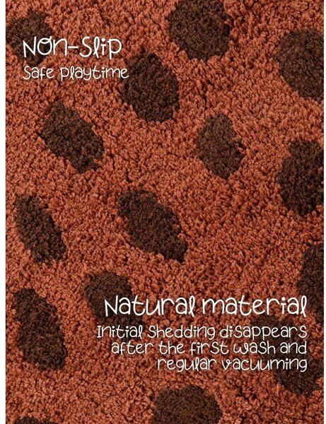Covor pentru copii maro lavabil/țesut manual din bumbac 120x149 cm Snuggle Berry – Hanse Home