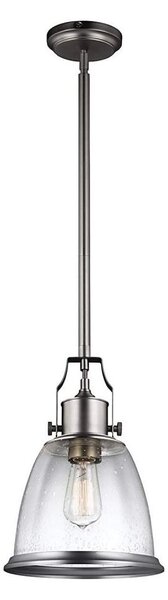 Lustră pe tijă Feiss FE-HOBSON-P-M-SN HOBSON 1xE27/60W/230V argintiu