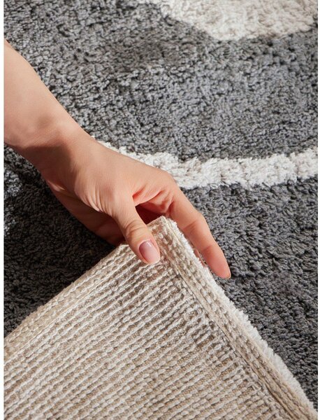 Covor pentru copii gri/crem lavabil/țesut manual din bumbac 140x200 cm Snuggle Emil – Hanse Home