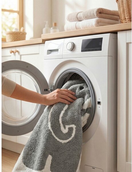 Covor pentru copii gri/crem lavabil/țesut manual din bumbac 140x200 cm Snuggle Emil – Hanse Home