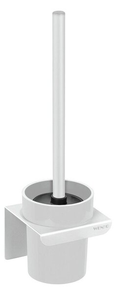 Perie de WC albă autoadezivă cu Turbo-Loc din plastic Lizan – Wenko