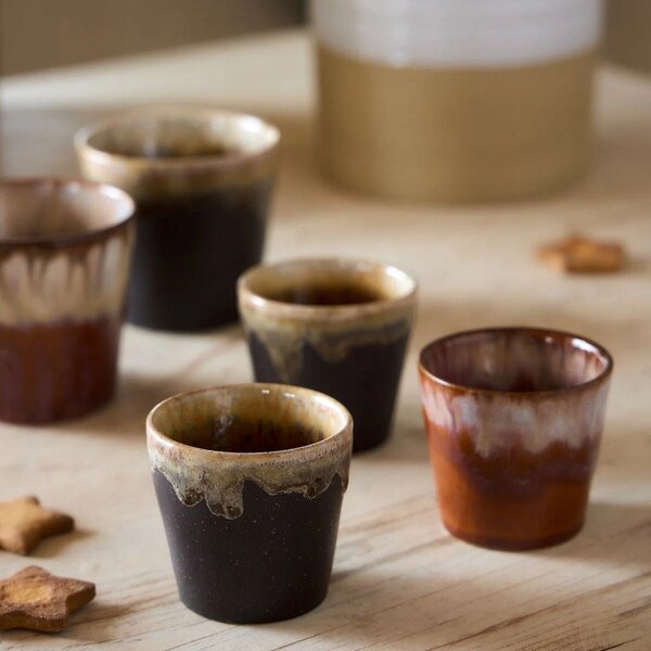 Ceașcă maro închis pentru espresso din gresie ceramică 70 ml Poterie – Casafina
